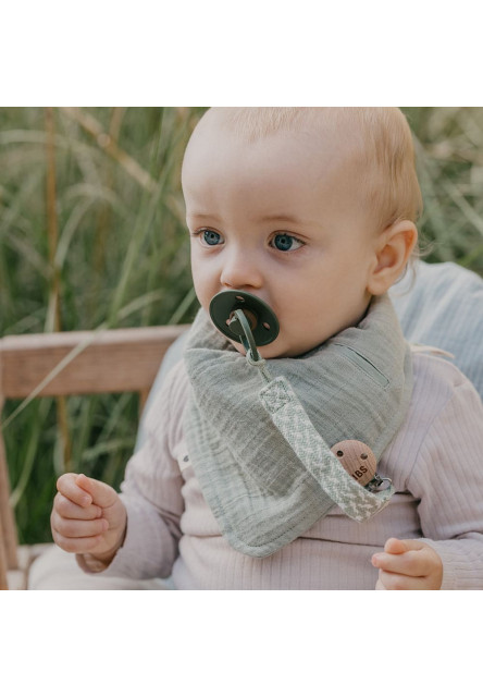 Bandana mušelínový slintáčik z BIO bavlny (Baby Blue)