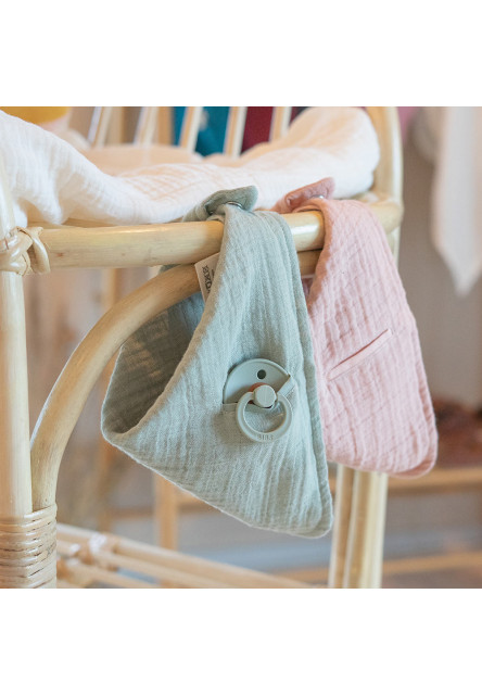 Bandana mušelínový slintáčik z BIO bavlny (Baby Blue)