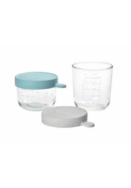 Téglik na jedlo sklenený 2ks 150ml / 250ml Light Mist Beaba