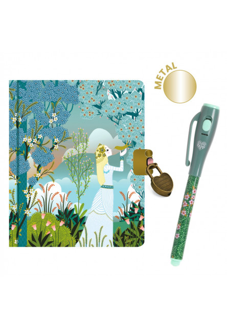 Charlotte: tajný malý zápisník s čarovným perom,  zámkom a kľúčikom z kolekcie Lovely Pape DJECO