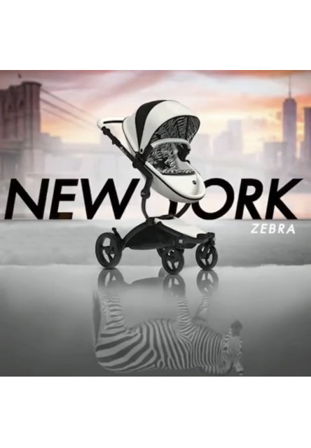 Xari kočík - sedák s vaničkou a štartovacou sadou New York Zebra