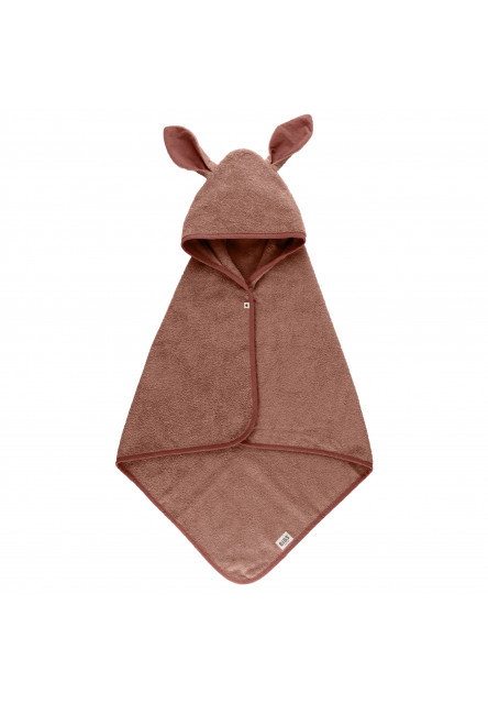 Kangaroo osuška s kapucňou z BIO bavlny (Woodchuck) BIBS