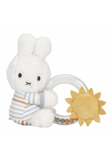 Hrkálka s korálkami králiček Miffy Vintage Prúžky Little Dutch