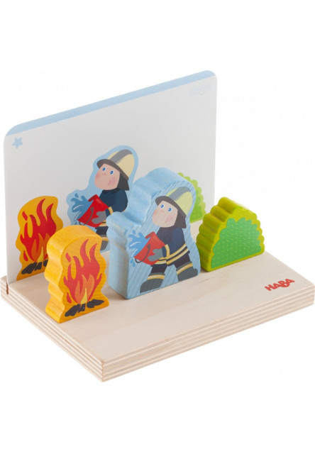 Drevená stohovacia hra s predlohami Požiarnici