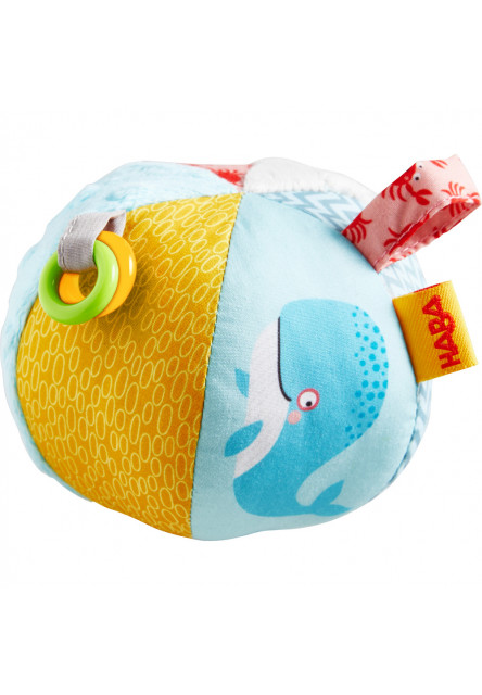 Textilná lopta s aktivitami pre bábätká Morský svet Haba
