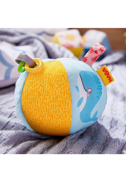 Textilná lopta s aktivitami pre bábätká Morský svet