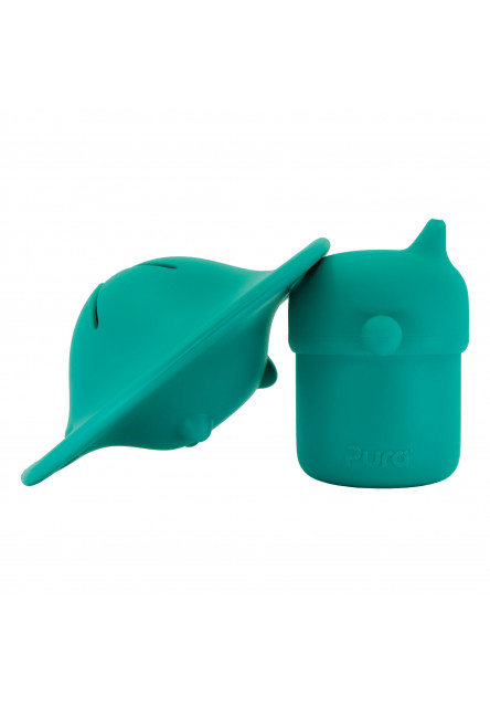 MyMy silikónový pohárik s náustkom (Slate)