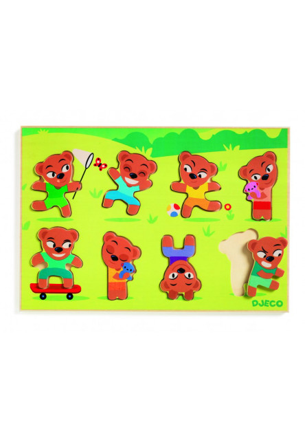 Vkladacie puzzle Medvedíky