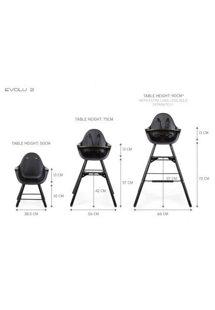 Stolička 2v1 Evolu 2 Black