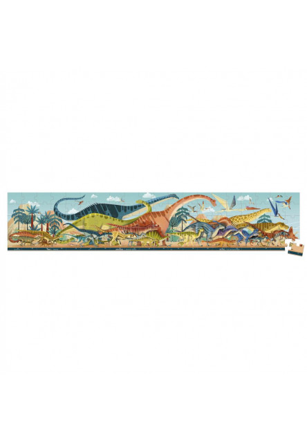 Panoramatické puzzle v kufríku Dinosaury Dino 100 ks