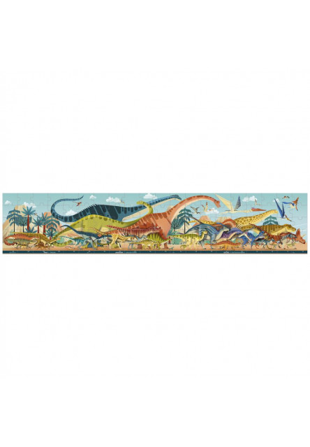Panoramatické puzzle v kufríku Dinosaury Dino 100 ks