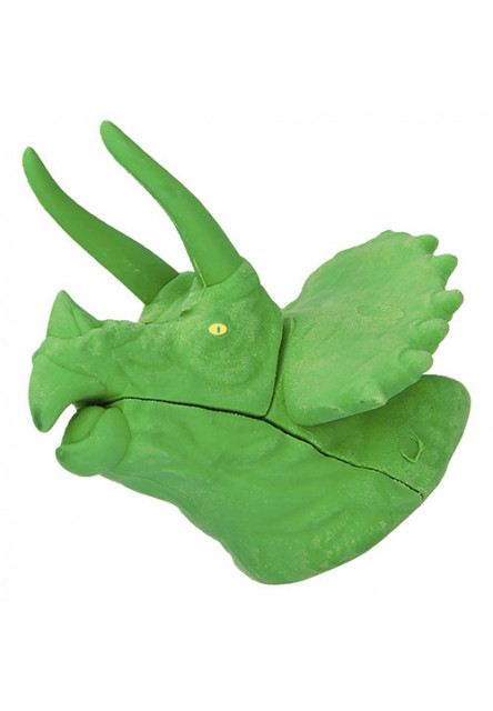 ASST Gumovacia guma - zelený Triceratops, 3D puzzle Dino World