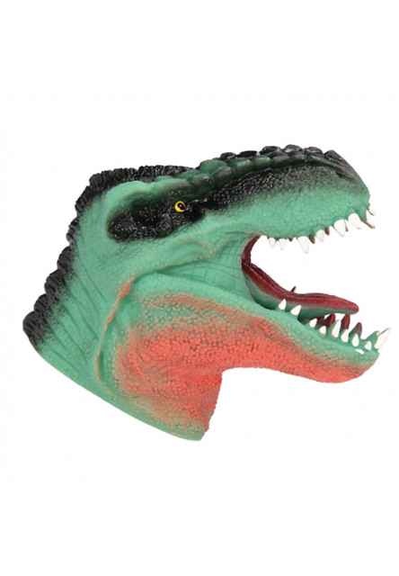 ASST Tyrannosaurus Rex na ruku, zeleno-hnedý, silikonový