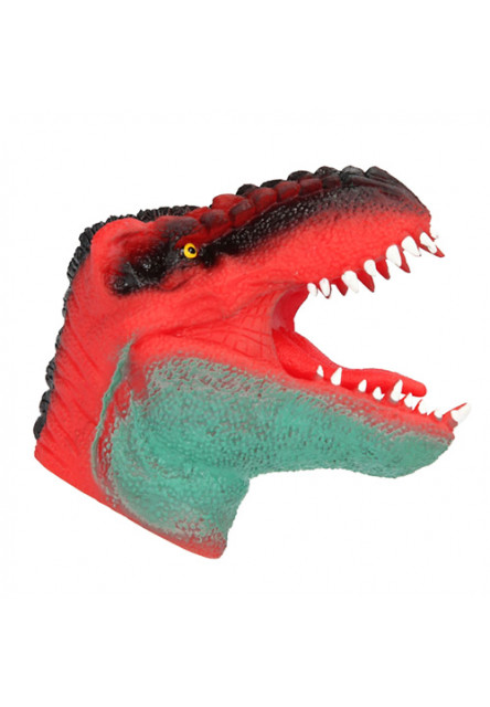 ASST Tyrannosaurus Rex na ruku, červeno - zelený, silikónový