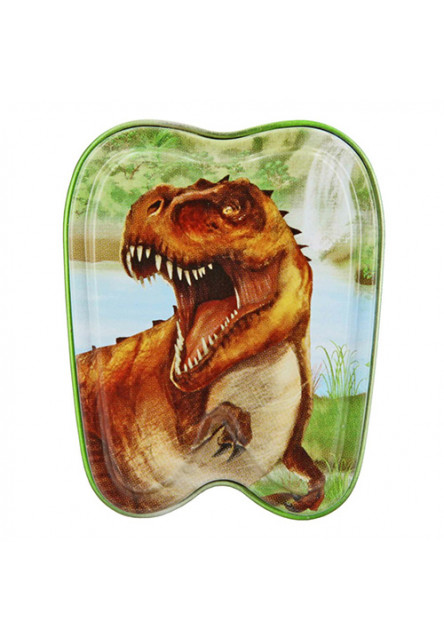 ASST Plechová krabičk T-Rex, zelená