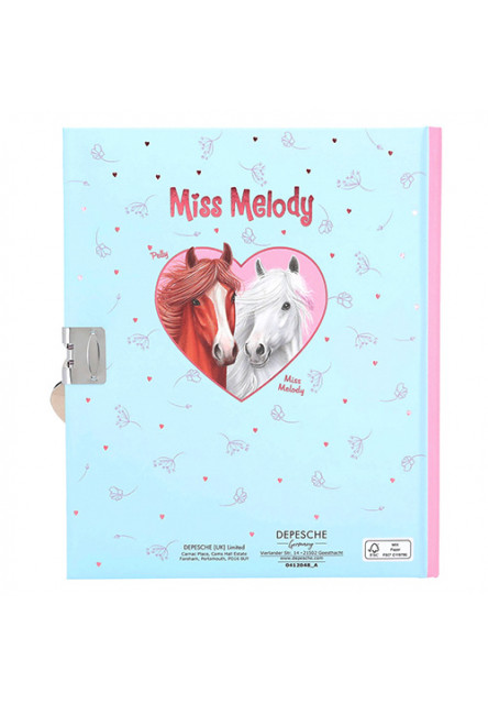 Zápisník so zámkom Miss Melody - ružová