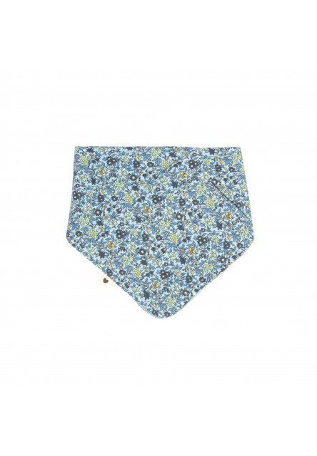 Liberty slintáčik z BIO bavlny (Baby Blue) BIBS