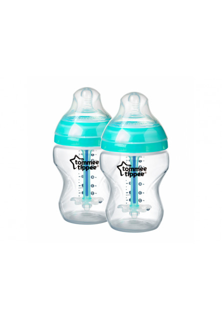 Dojčenská fľaša C2N ANTI-COLIC, 2ks 260ml, 0m+