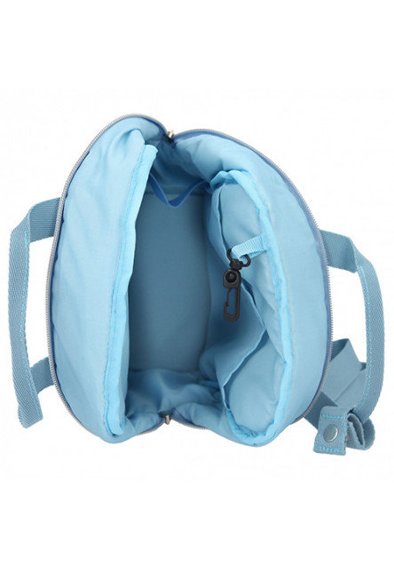 Prešívaný batôžtek - svetlo modrý, June s ľadovým medveďom a flitrami