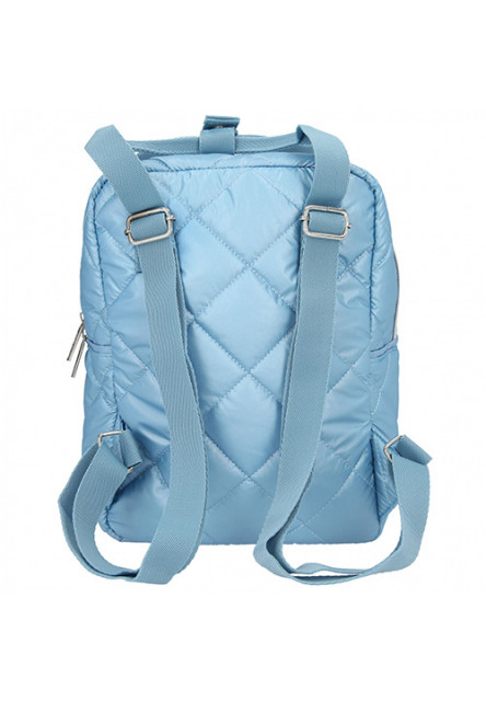 Prešívaný batôžtek - svetlo modrý, June s ľadovým medveďom a flitrami