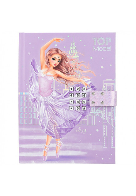 Diár na kód - fialový, s baletkou Lexy Top Model