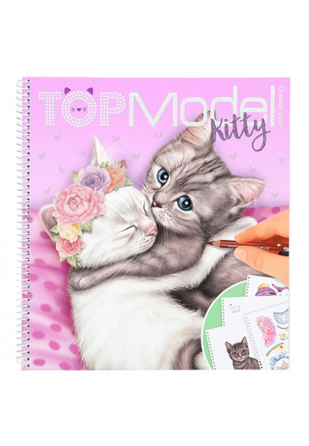 Omalovánka | Create Your Kitty so samolepkami Top Model