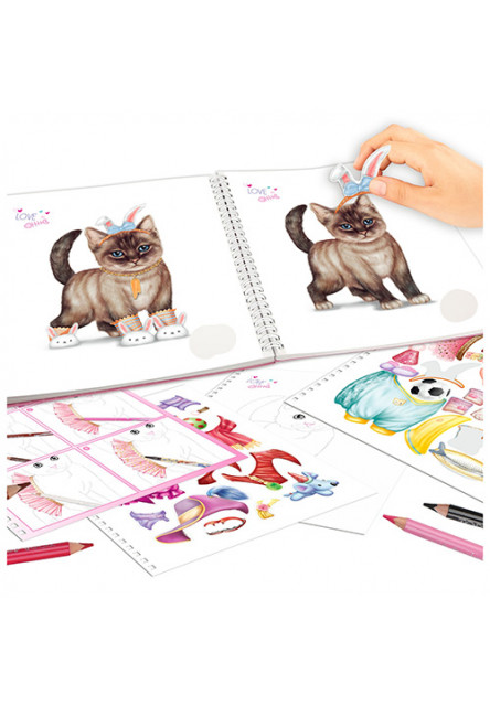 Omalovánka | Create Your Kitty so samolepkami
