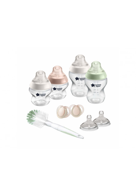 Sada dojčenských fľaštičiek C2N s kefou Tommee Tippee