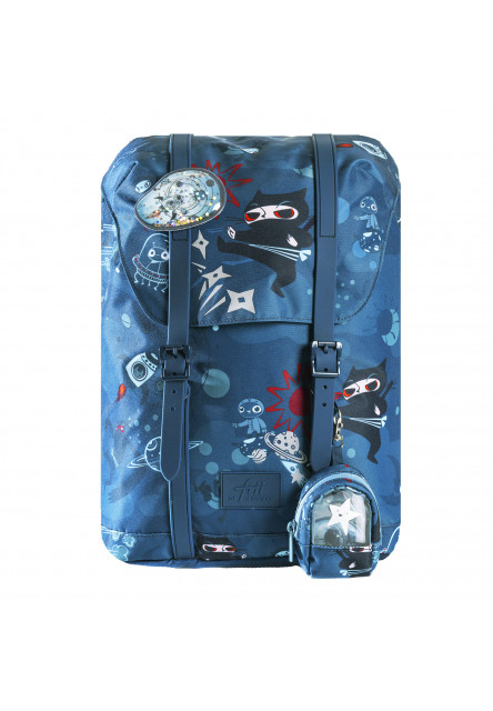 Ergonomická školská taška 22L Retro Ninja Blue
