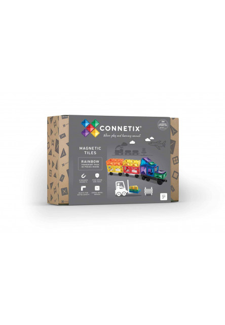 Magnetická stavebnica - Rainbow Transport 50 ks Connetix