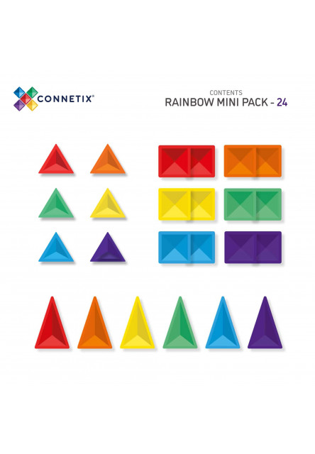 Magnetická stavebnica - Rainbow Mini Pack 24 ks