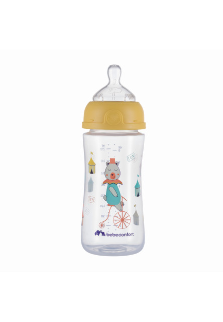 Dojčenská fľaša Emotion 270ml 0-12m Yellow Bebeconfort