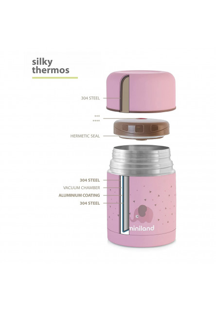 Termoska Silky na jedlo Pink 600ml