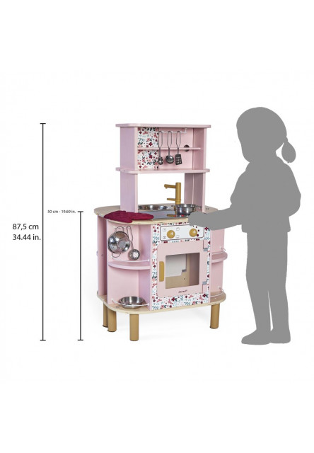 Detská drevená kuchynka Twist obojstranná s práčkou