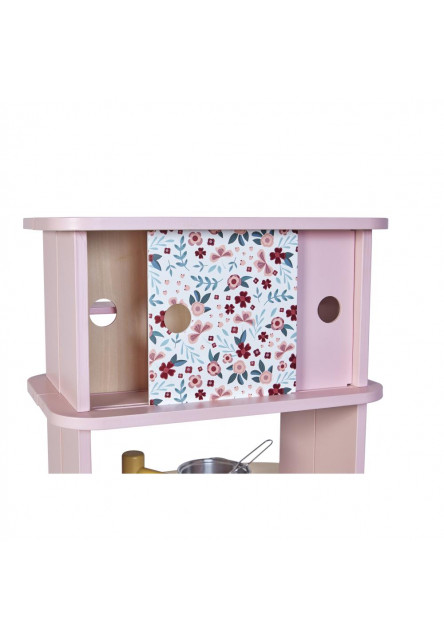 Detská drevená kuchynka Twist obojstranná s práčkou