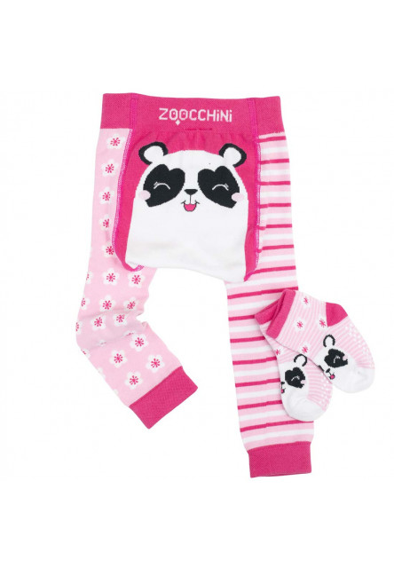 Set legínky a ponožky Panda 6-12m Zoocchini