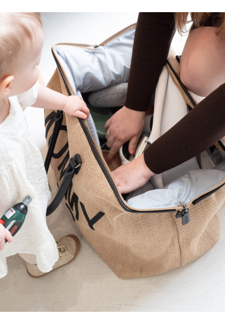 Prebaľovacia taška Mommy Bag Raffia Look