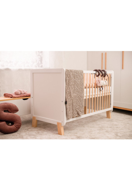 Postieľka Niko 120 x 60 cm White/Natural