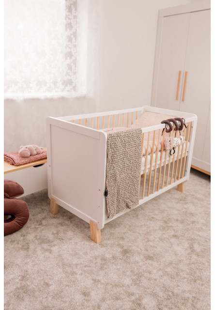 Postieľka Niko 120 x 60 cm White/Natural