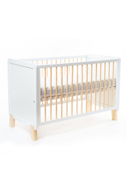 Postieľka Niko 120 x 60 cm White/Natural