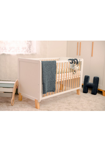 Postieľka Niko 120 x 60 cm White/Natural