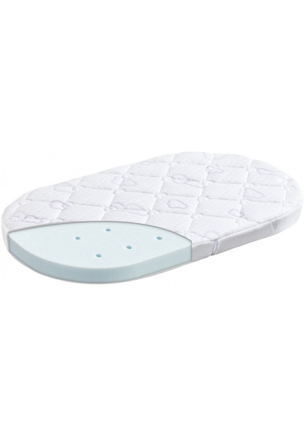 Träumeland® Materassino Ovale Per La Culla Carry Cot Wash 28x73