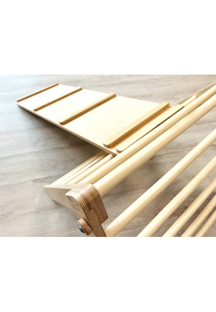 Montessori Piklerovej trojuholník light + doska 2v1 variant: natur okraje, modré priečky