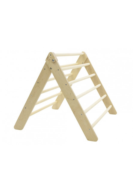 Montessori Piklerovej trojuholník light + doska 2v1 variant: natur okraje, modré priečky