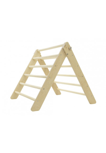 Montessori Piklerovej trojuholník light + doska 2v1 variant: natur okraje, modré priečky