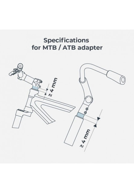 Predný MTB/ATB Adaptér čierna