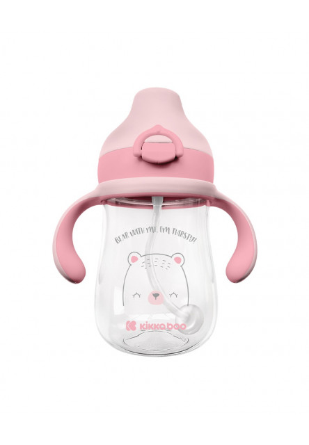 Hrnček so silikónovým náustkom 300ml 6m+ Bear with me Pink