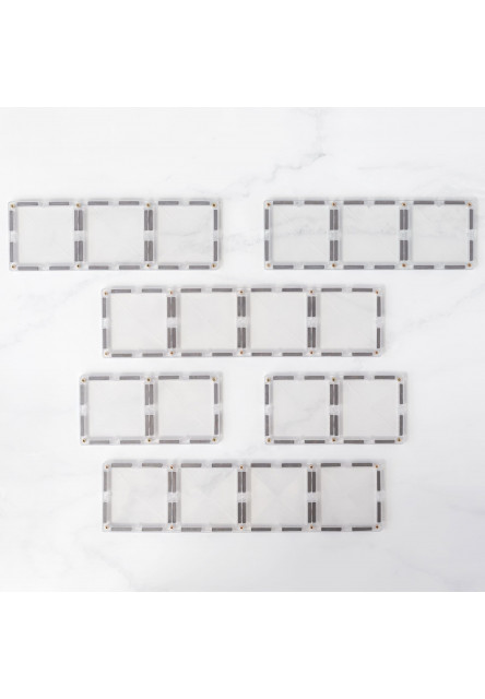 Magnetická stavebnica - Clear Rectangle Pack 12 ks