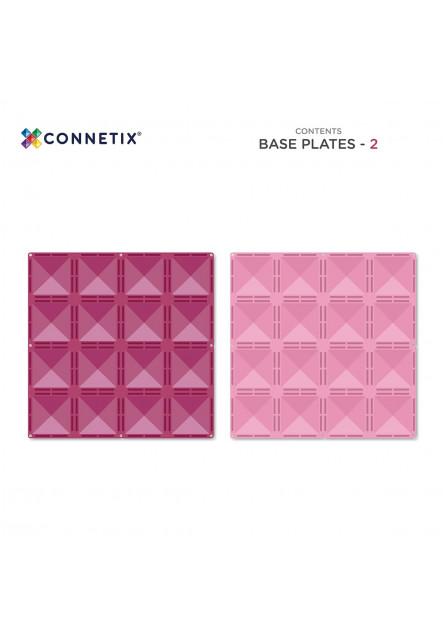Magnetická stavebnica - Pastel Pink & Berry Base Plate 2 ks