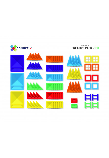 Magnetická stavebnica - Rainbow Creative Pack 100 ks